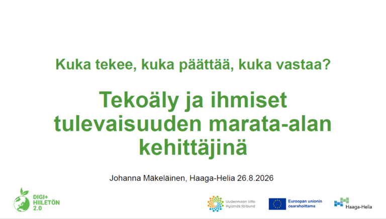 Tekoäly muuttaa marata-alan työtä tehtävä kerrallaan